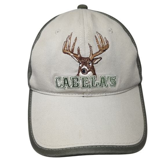 Cabela's Strapback Hat Brown One Size Embroidered Deer Outdoor 6 Panel - Picture 1 of 10